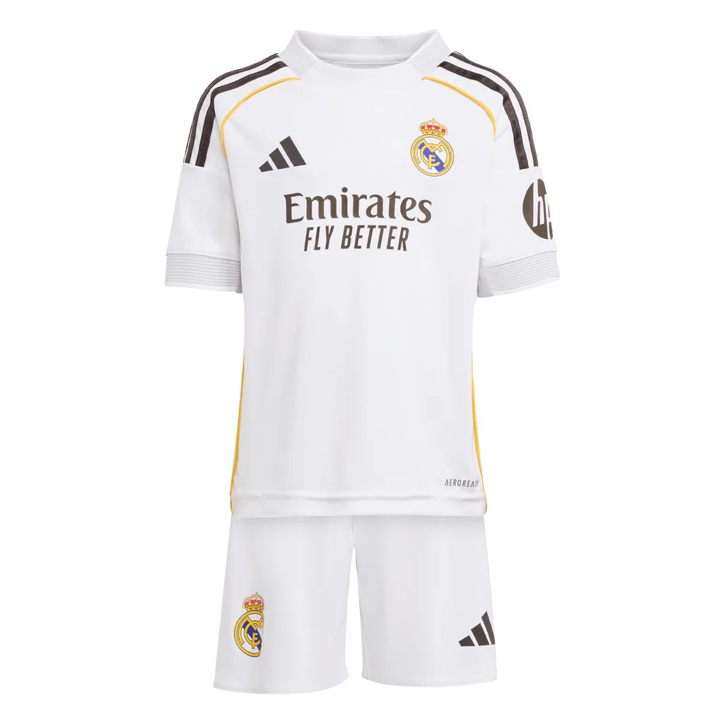 חליפת משחק ילדים Real Madrid 25/26 Home Mini Kit Kids