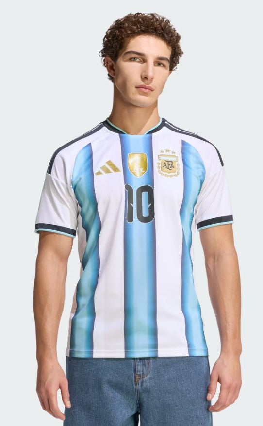 Argentina 26 Home Messi Jersey
